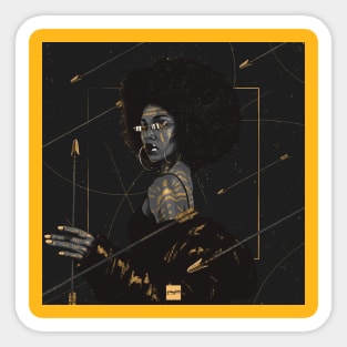 Afro Queen Sticker